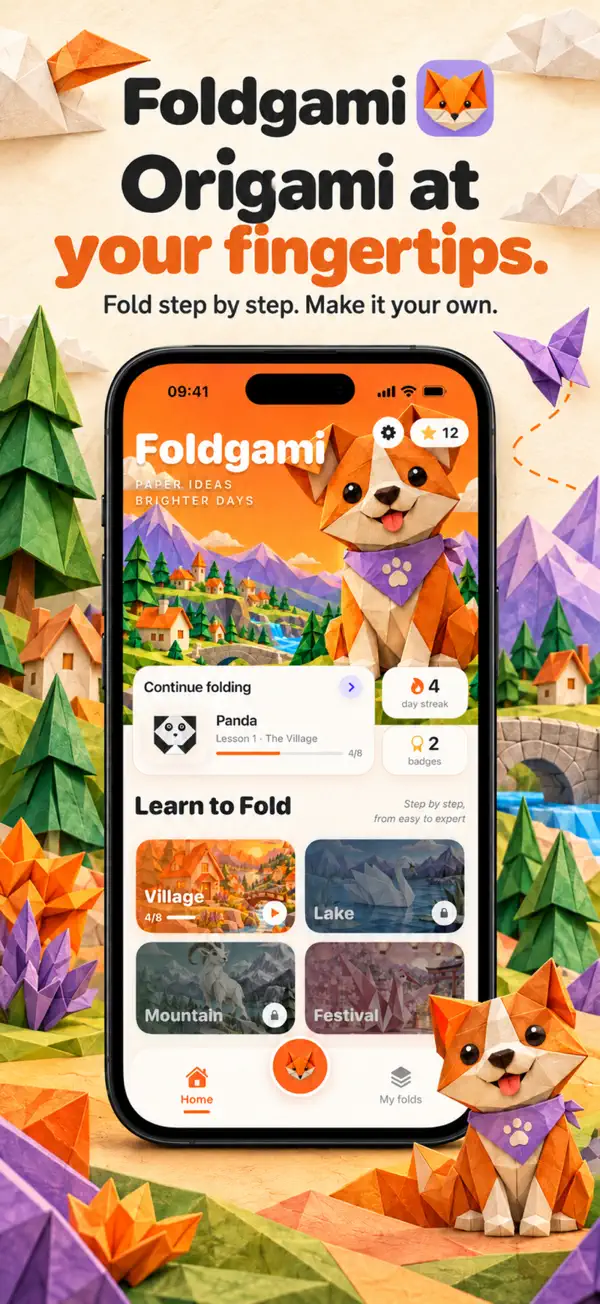 Foldgami: Origami screenshot 1 of 4